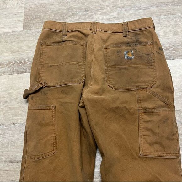 Carhartt Duck Utility Work Pants Mens 34x34 Flex Canvas Carpenter BN3279 READ DE - Picture 8 of 10